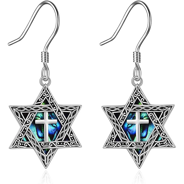 Amazon.com: SHEAISRS Star of David Earrings 925 Sterling